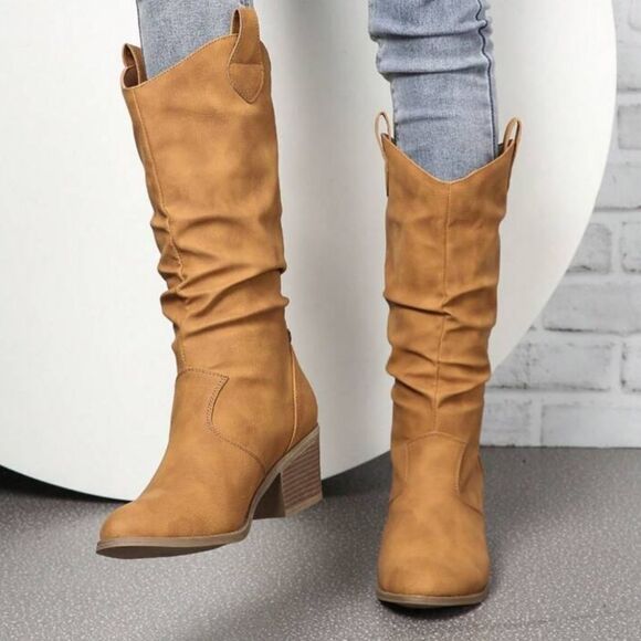 BAKERS FOLD OVER HIGH HEEL WESTERN STYLE COWGIRL WOMEN BOOT - Picture 10 of 16